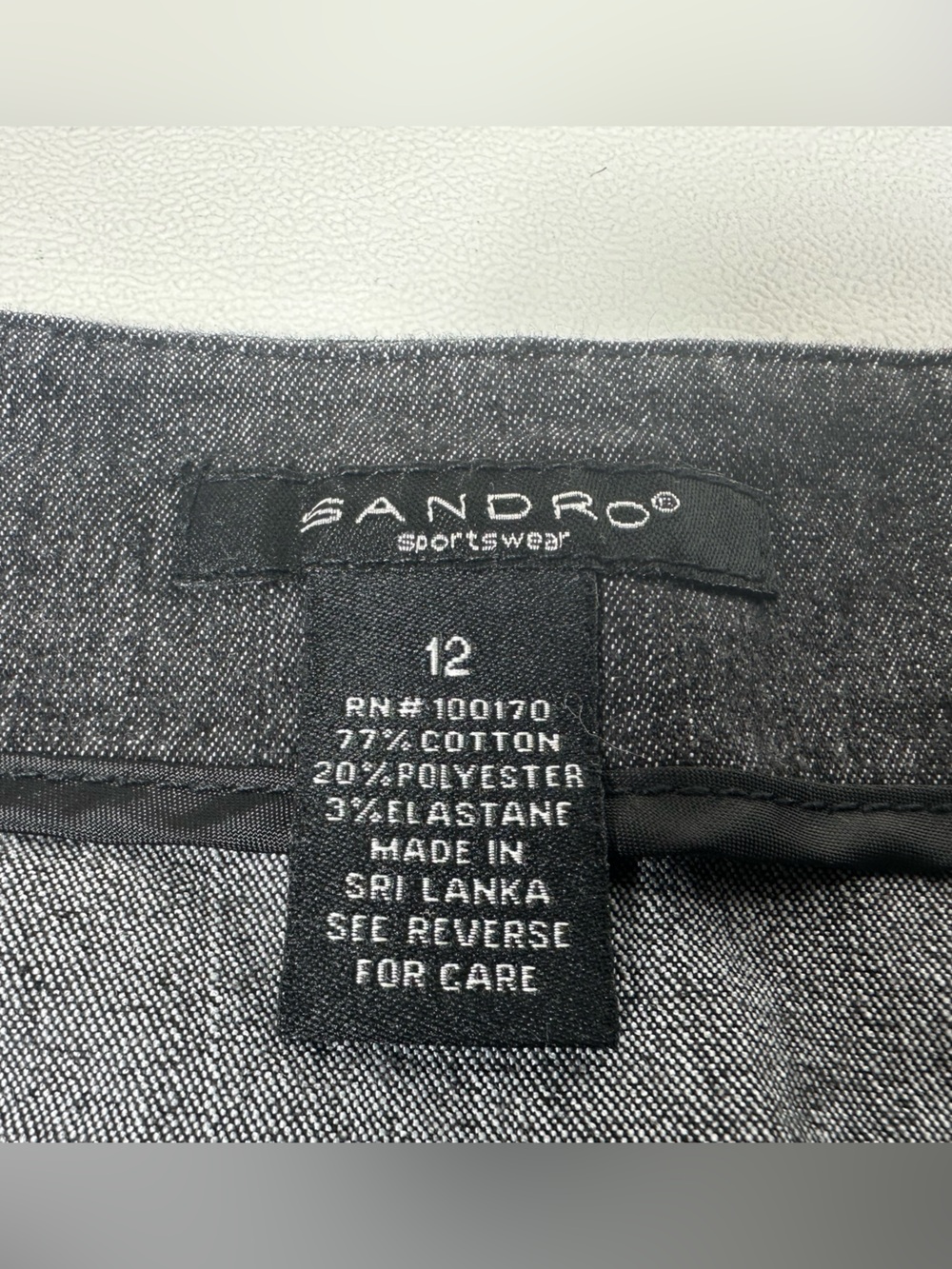 Sandro Tiered Denim Sheath Skirt - Picture 5 of 7